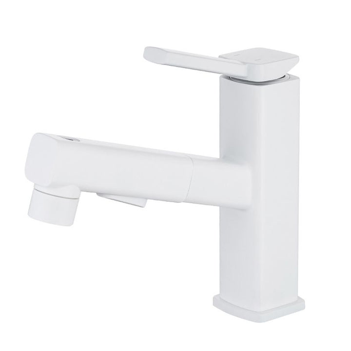 Lisslune | Lever handle fitting Pull-out basin mixer with swivel spout