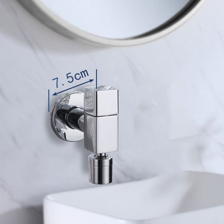 Lisslune | Contemporary Wall Mounted Bathroom Faucet Knob Handle Solid Brass Round Faucet