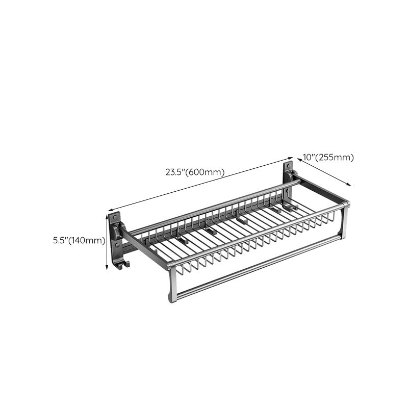 Lisslune | Gray bathroom accessories as a single item or as a set with towel holder/bathroom shelf/robe hooks