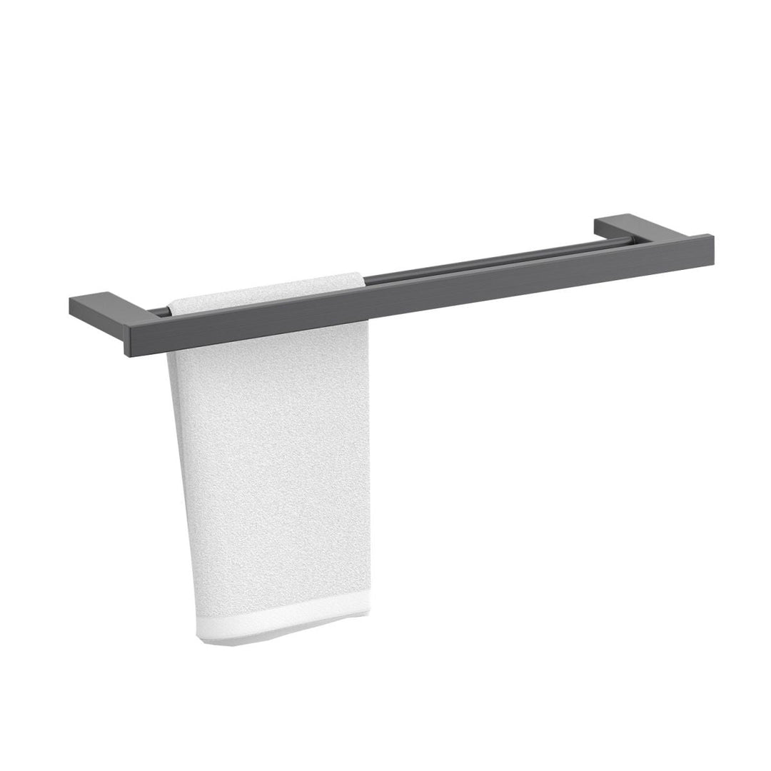 Lisslune | Gray contemporary bathroom accessory set Brushed gray bathroom shelf/paper holder/towel bar