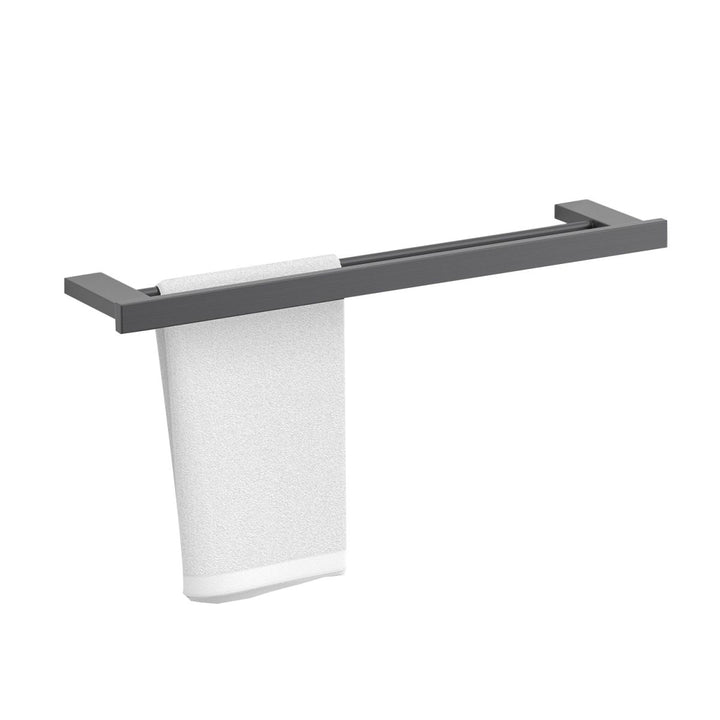 Lisslune | Gray contemporary bathroom accessory set Brushed gray bathroom shelf/paper holder/towel bar
