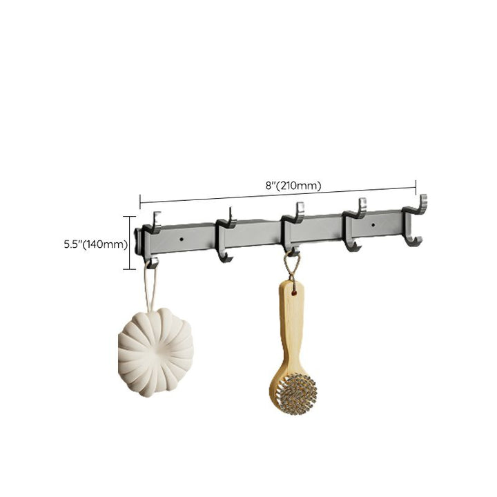 Lisslune | Modern Bathroom Accessory Hardware Set Gray Towel Bar Bathroom Shelf Bathroom Hardware Set