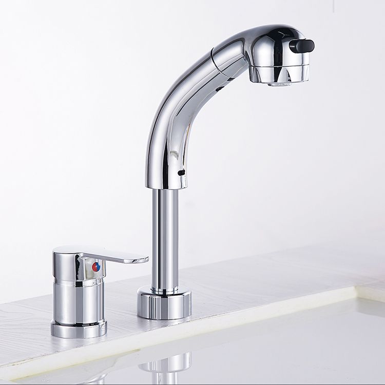 Lisslune | Vessel washbasin faucet High arc three-way spout 2-hole fittings