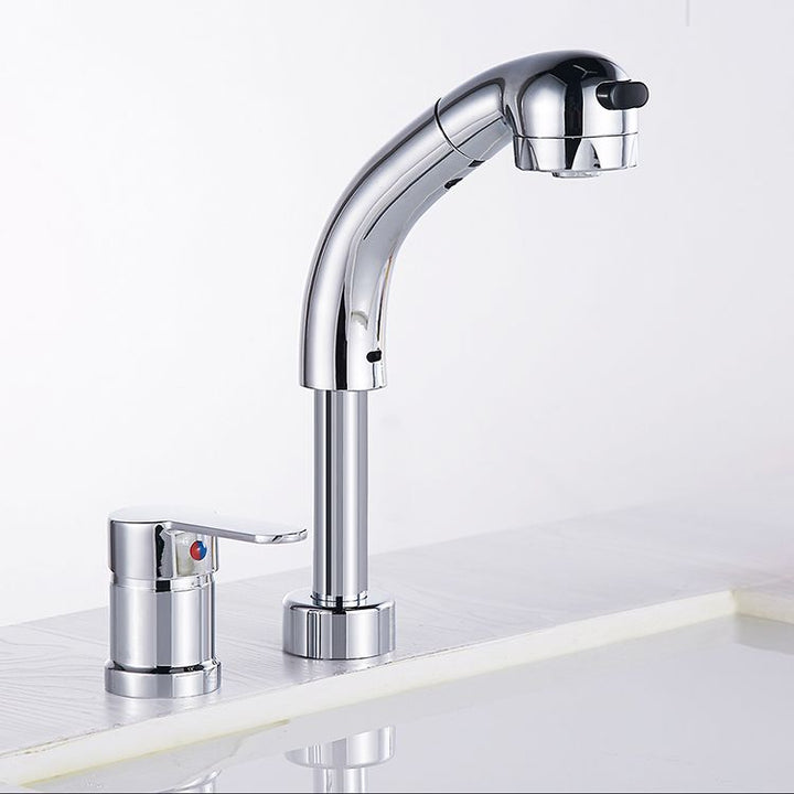 Lisslune | Vessel washbasin faucet High arc three-way spout 2-hole fittings