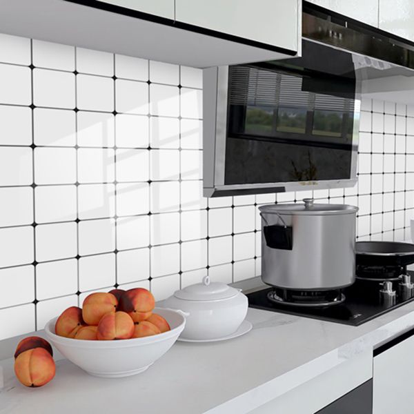 Lisslune | Quadrat Peel and Stick Back Wall Tile PVC Peel and Stick Tile for the Kitchen