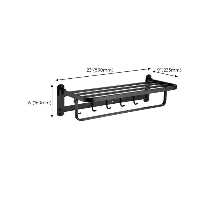Lisslune | Modern Bathroom Accessory Set Bath Shelf Towel Holder Matte Black Bath Hardware Set