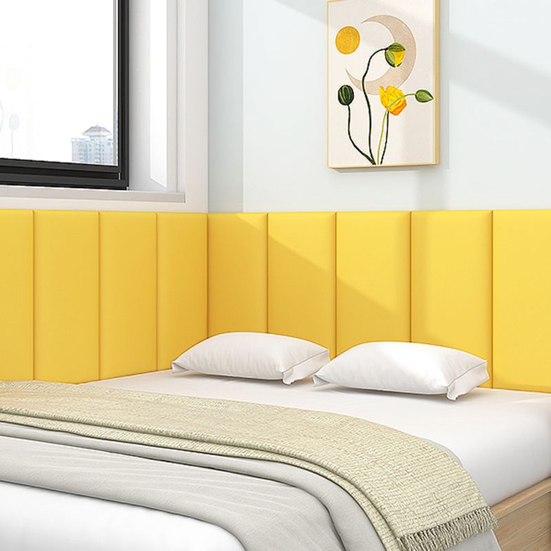 Lisslune | Padded Wall Panel Solid Color PU Leather Waterproof Wall Panel for Children's Room
