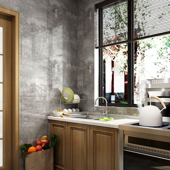 Lisslune | Polygon Field Peel and Stick Back Wall Tile PVC Peel and Stick Tile for the Kitchen
