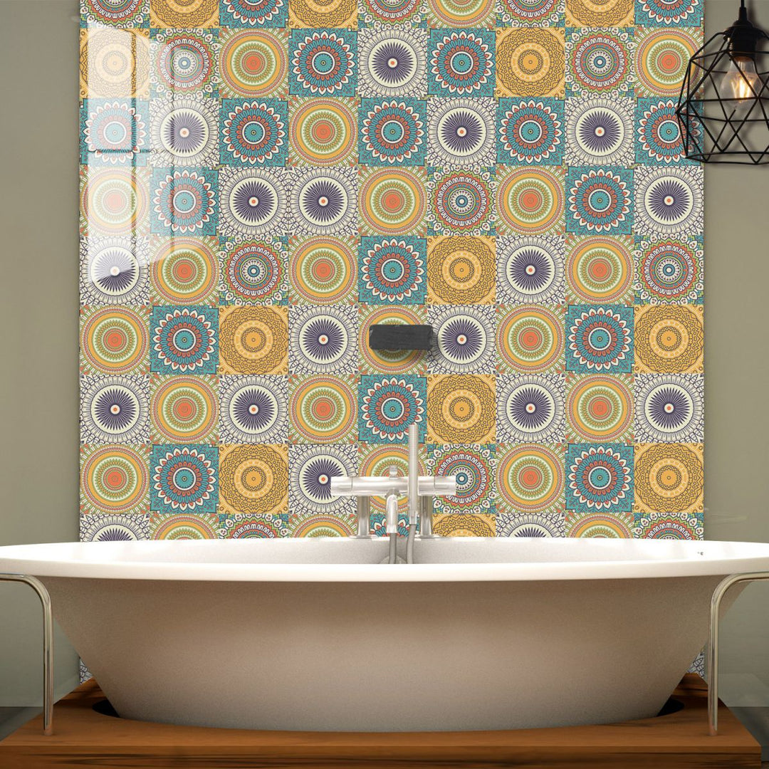 Lisslune | PVC Peel & Stick Mosaic Tile Square Mosaic Tiles Wallpaper with Waterproof
