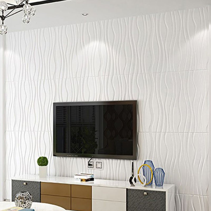 Lisslune | Back Wall Panels 3D Embossing Peel and Stick Wall Covering for the Living Room