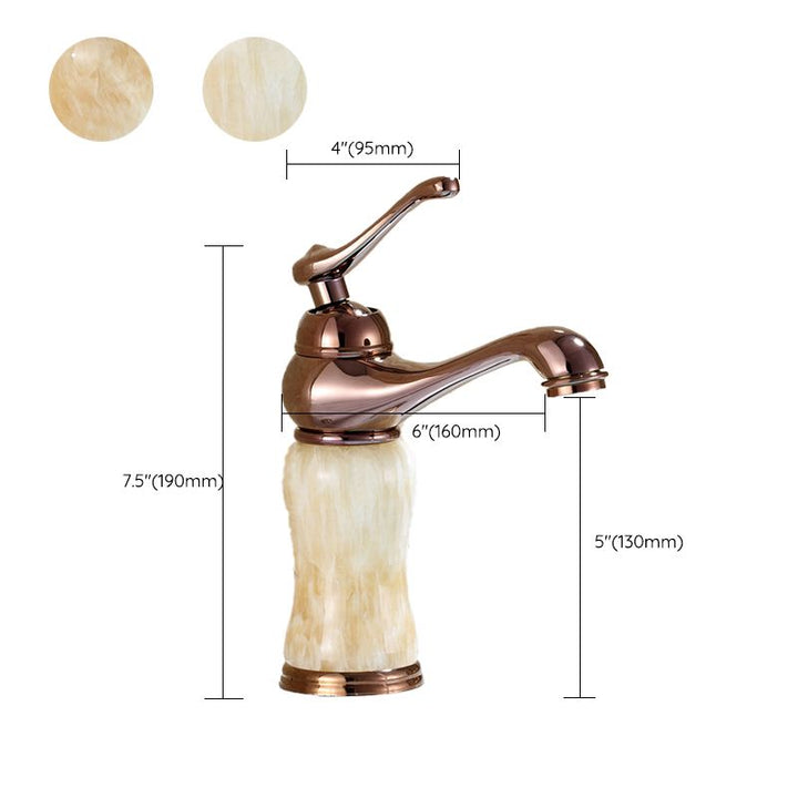 Lisslune | Luxury Vessel Faucet Brass Lever Handles Low Arc Sink Faucet