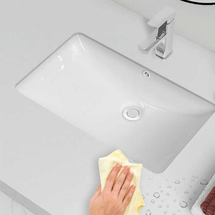 Lisslune | Modern Oval Wash Stand Ceramic Table Installation Sink Bathroom
