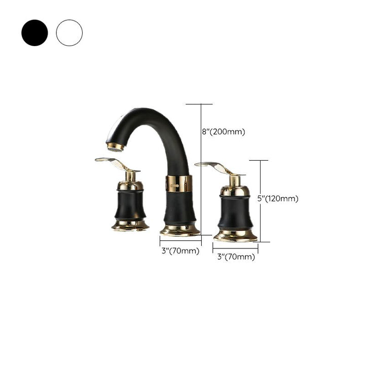 Lisslune | Modern Vessel Faucet Metal Lever Handles Low Arc Vessel Faucet for Home