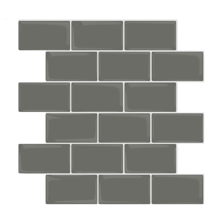 Lisslune | Peel and Stick Tiles Rectangular Stain Resistant PVC Subway Peel and Stick Tiles for the Kitchen