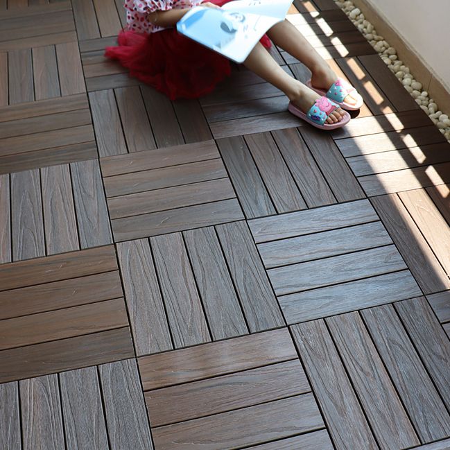 Lisslune | Square Click Parquet Tiles Composite Tiles Striped Pattern Tile Set