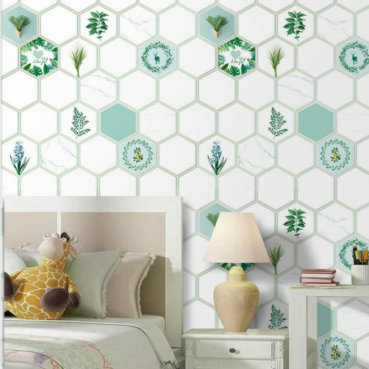 Lisslune | Modern Peel & Stick Field Tile Plastic Wallpaper for Backsplash Wall
