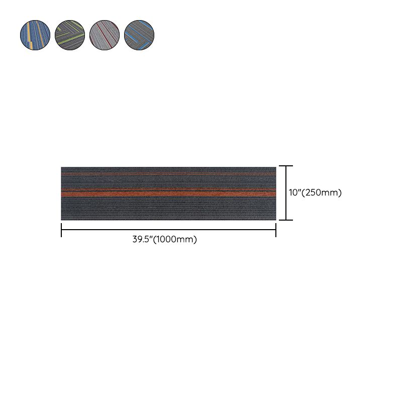 Lisslune | Dark Color Level Loop Carpet Tile Non-Slip Self-Adhesive Indoor Office Carpet Tiles