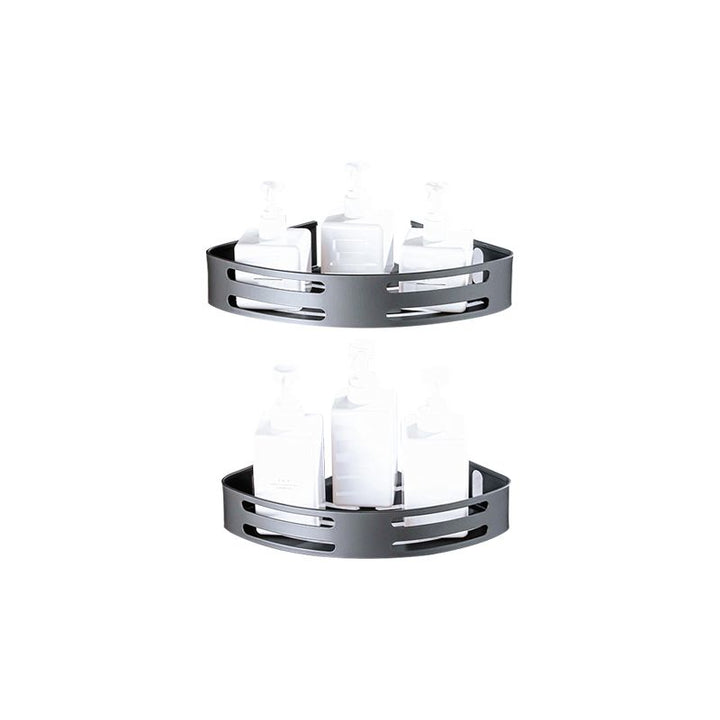 Lisslune | Matt gray bathroom accessory set bathroom shelf/towel holder & paper holder included