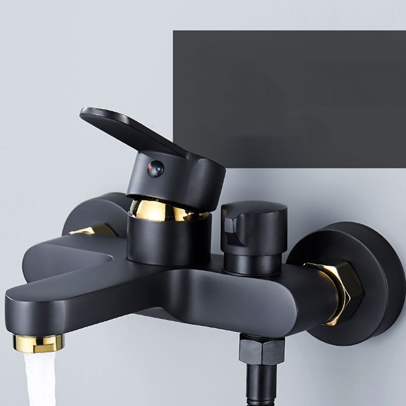 Lisslune | Modern Bathtub Faucet Lever Handle Wall Mounted Fixed Bathtub Faucet