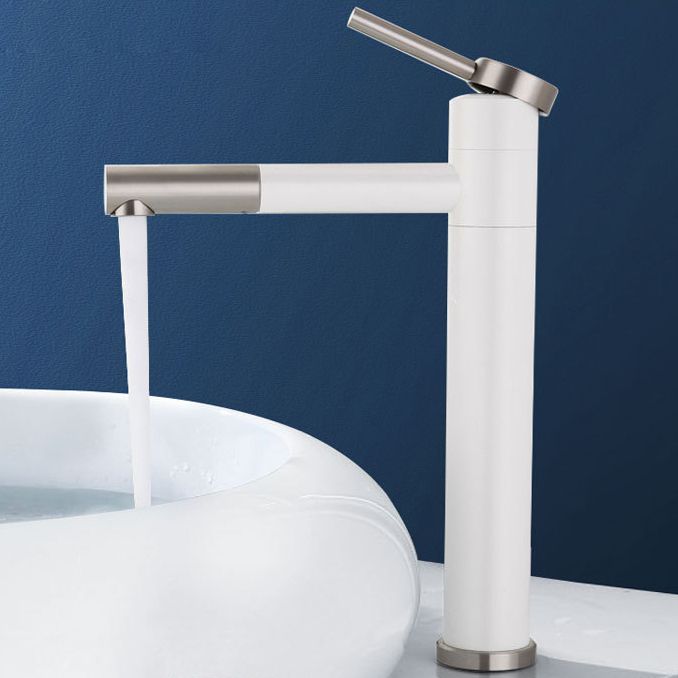 Lisslune | Modern Vessel Sink Faucet Stainless Steel Single Handle Low Arc Pull Down Vessel Faucet