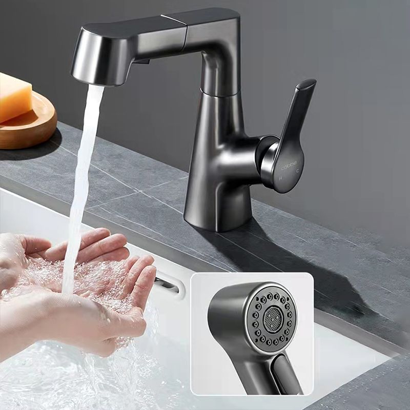 Lisslune | Modern 1-Lever Basin Faucet Round Basin Faucet Brass