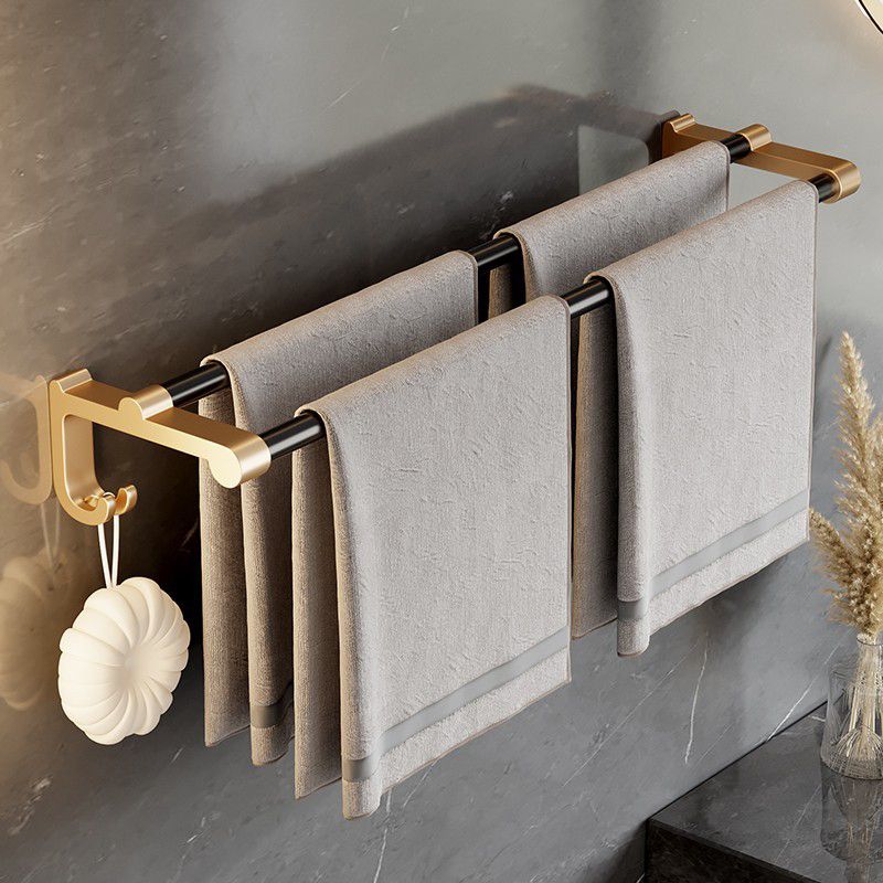 Lisslune | Modern black bathroom accessory set towel bar bathroom accessory set
