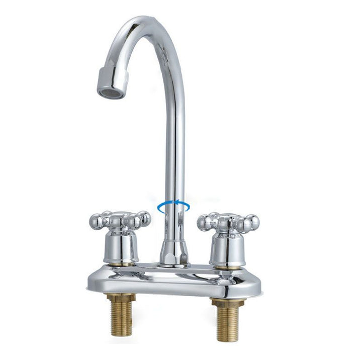 Lisslune | Button handle central faucet Contemporary design sink faucet 2-hole faucet for the bathroom