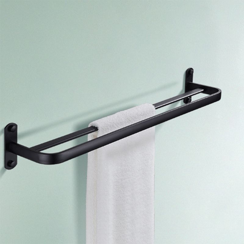Lisslune | Modern Bathroom Accessory Set Matte Black/Grey Bathroom Shelf/Towel Holder & Paper Holder