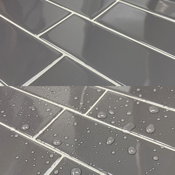 Lisslune | Peel and Stick Tiles Rectangle PVC Waterproof Peel and Stick Tiles Subway 10-Pack