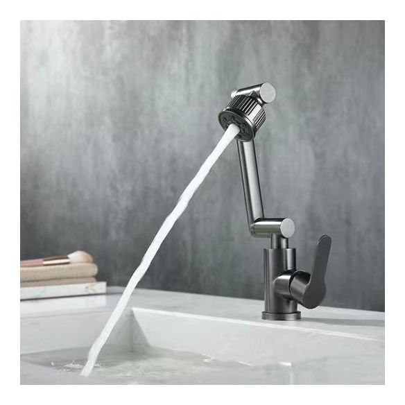 Lisslune | Modern Sink Faucet Stainless Steel Lever Handle Low Arc Sink Faucet