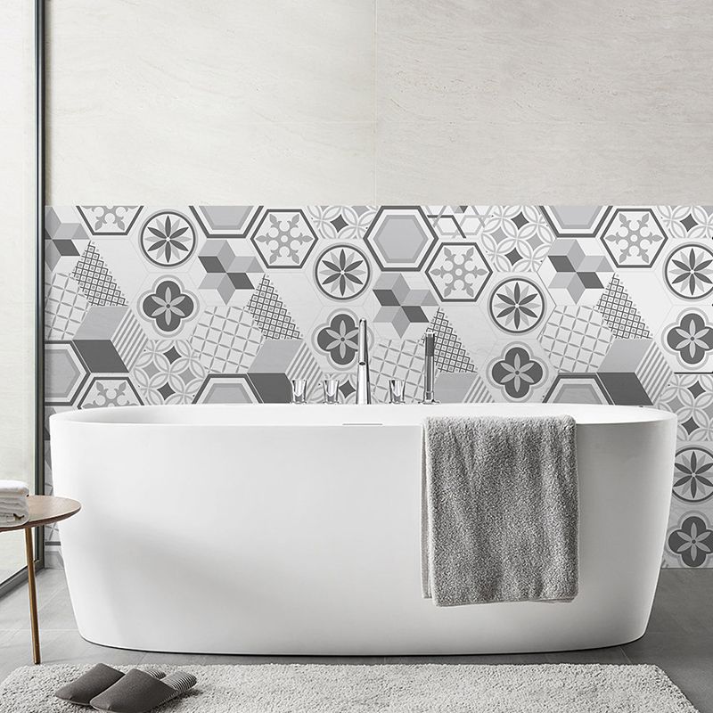 Lisslune | Plastic Mosaic Tile Wallpaper Hexagonal for Stick and Remove Back Wall Tile