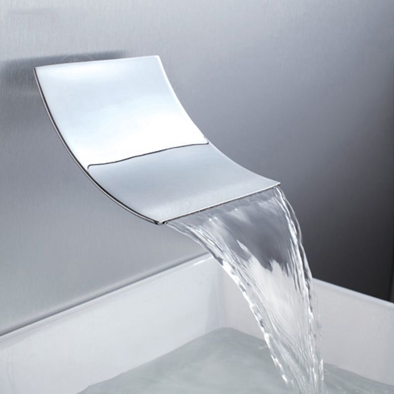 Lisslune | Modern Wall-Mounted Bathroom Faucet Low Arc Solid Brass Faucet