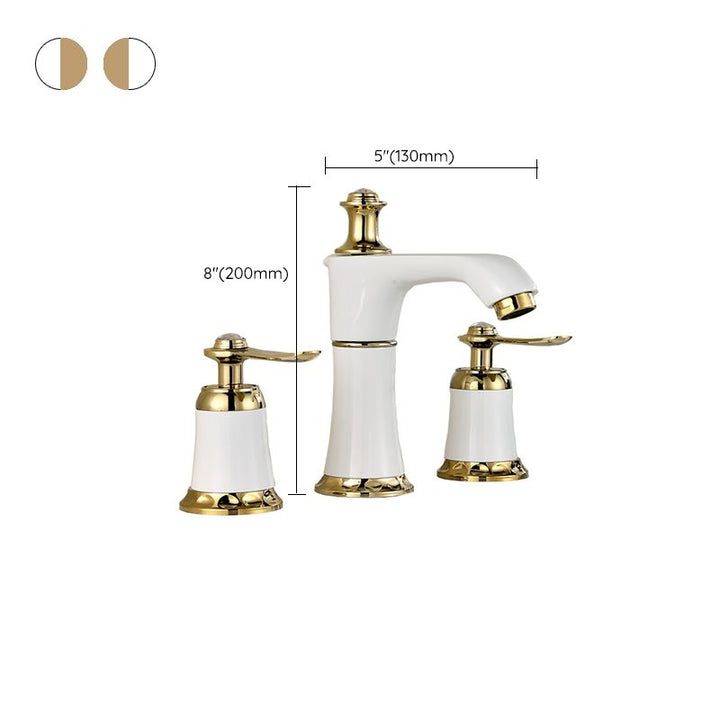 Lisslune | Glam Bathtub Faucet Trim Deck Mounted Lever Handle Swivel Spout Bathtub Faucet