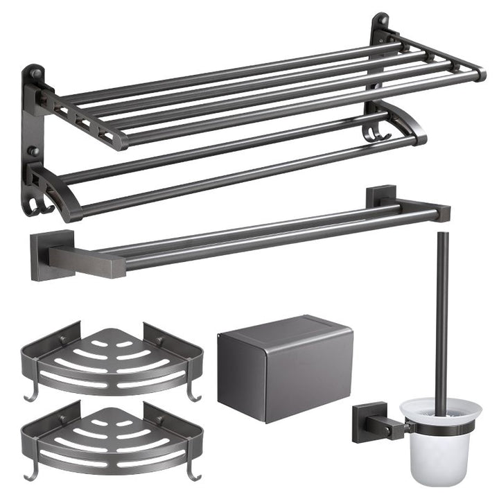 Lisslune | Modern Bathroom Accessories Hardware Set Gray Bathroom Hardware Set
