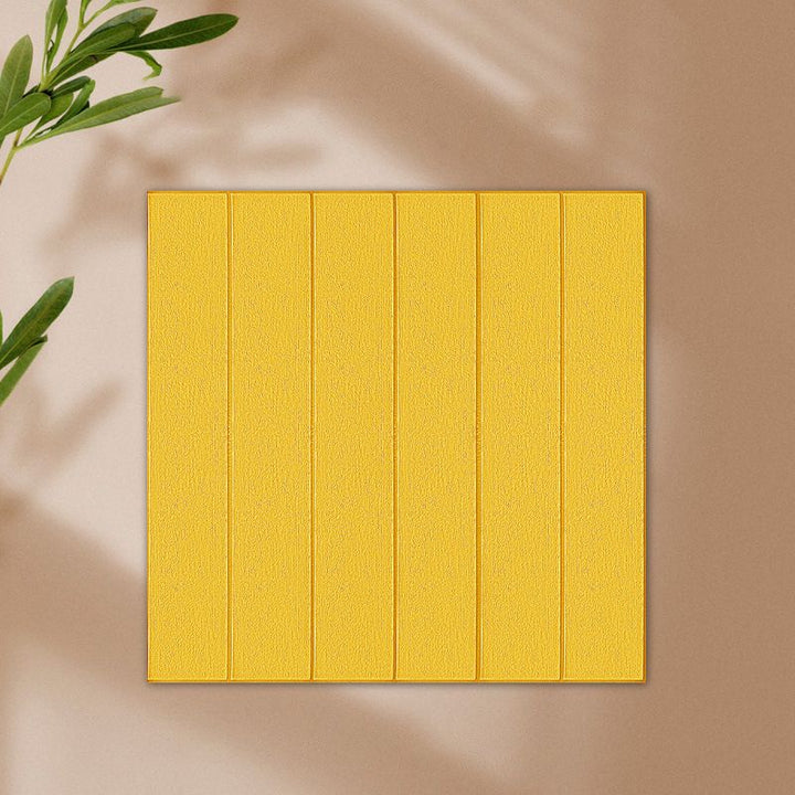Lisslune | Solid color 3D embossed wall panel waterproof foam interior wall tile