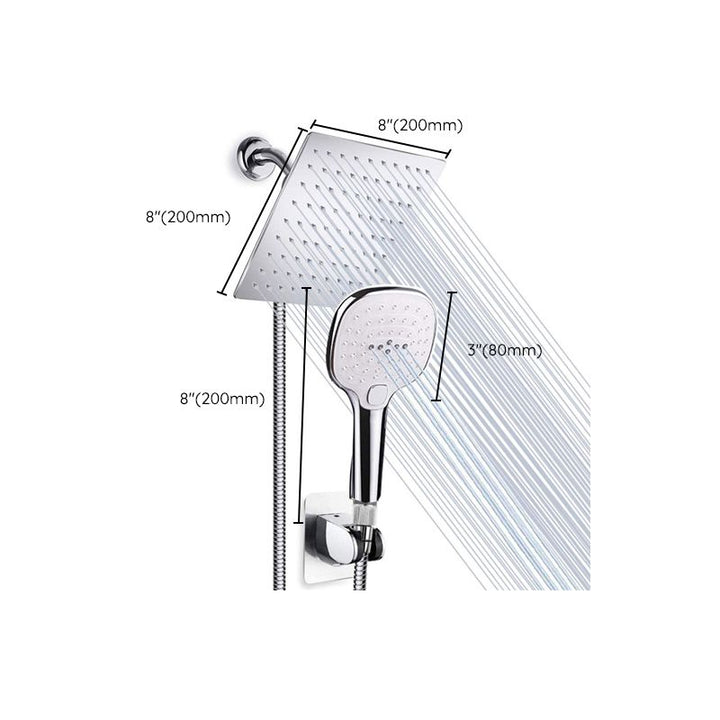 Lisslune | Traditional Dual Shower Head Square Wall Mounted Dual Shower
