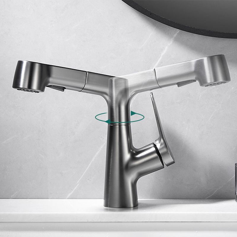 Lisslune | Extendable Vessel Water Tap Modern Sink Faucet with a Lever Handle
