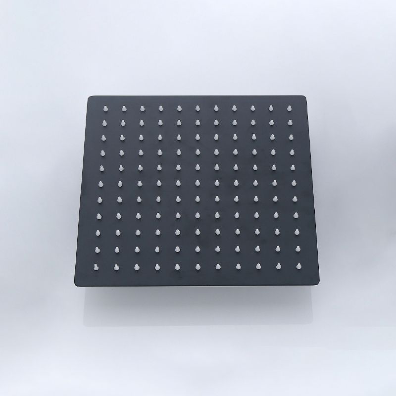 Lisslune | Black Square Fest Shower Head Modern Style Wall Mounted Shower Head