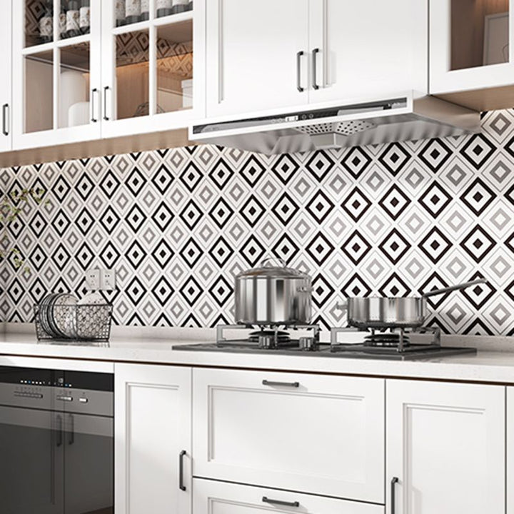 Lisslune | Individual Tile Peel and Stick Backsplash Contemporary Kitchen Paper
