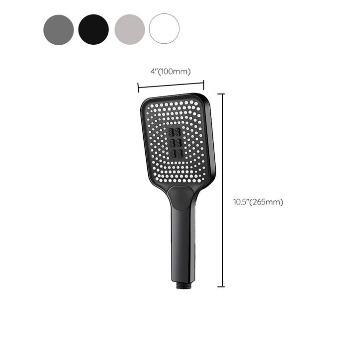 Lisslune | Modern Rectangular Hand Shower in Black 3 Spray Wall Mounted Hand Shower