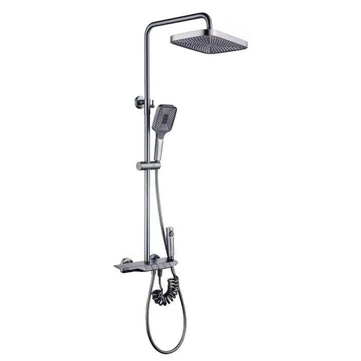 Lisslune | Modern adjustable water flow shower faucet shower arm shower system on the wall