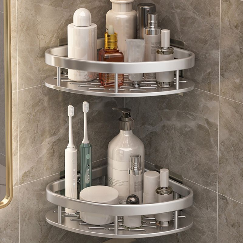 Lisslune | Silver/Black Bathroom Accessories Set Modern 1/2/3 - Piece Bathroom Shelf