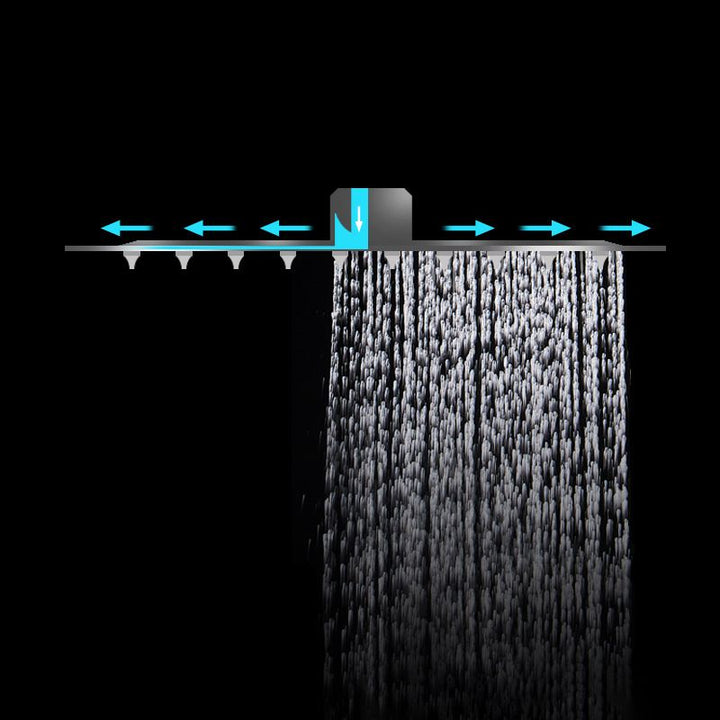 Lisslune | Stainless Steel Fixed Shower Head in Silver H2Okinetic Technology Shower Head