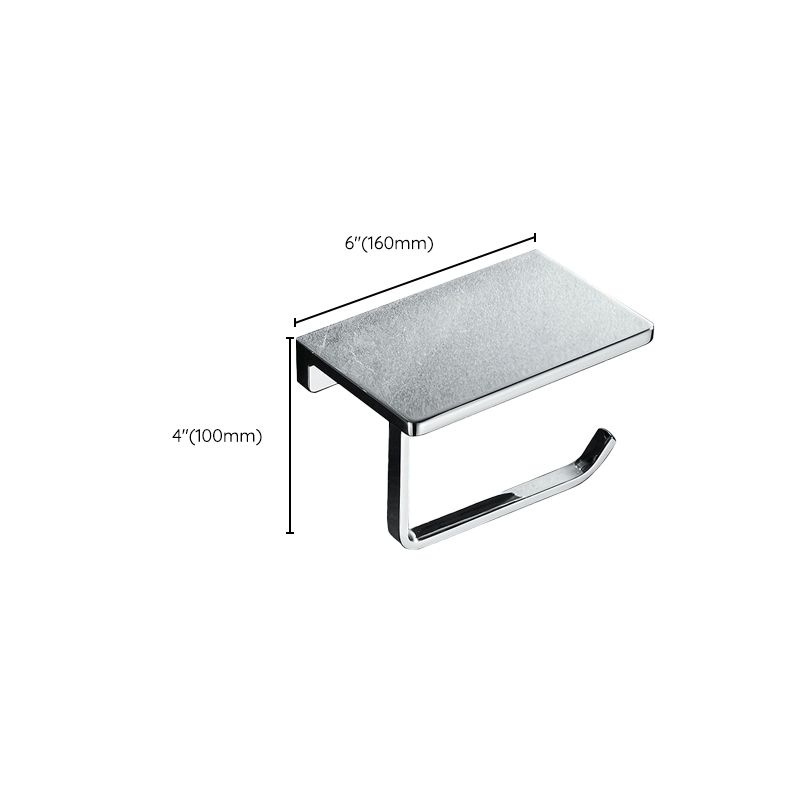 Lisslune | Contemporary 2-piece Bathroom Set in Polished Chrome Stainless Steel Toilet Paper Holder