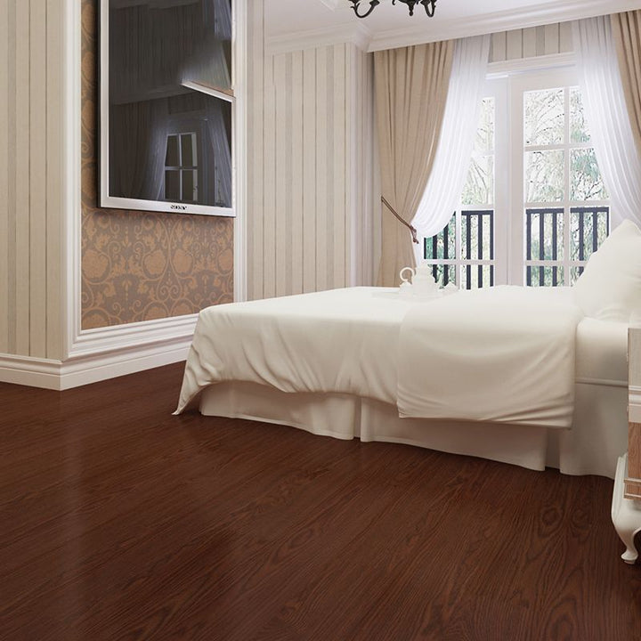 Lisslune | Rectangle PVC Flooring Smooth Peel and Stick Wood Look Vinyl Floor