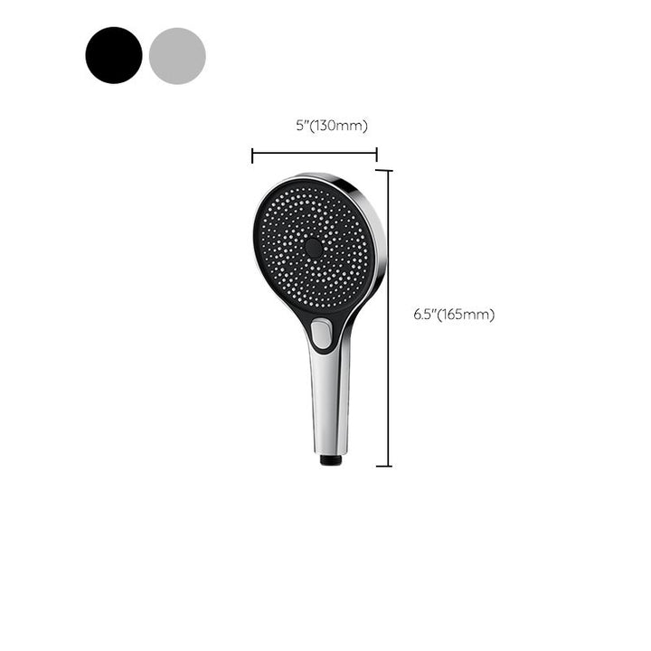Lisslune | Modern Round Hand Shower Adjustable Spray Pattern Wall Mounted Hand Shower