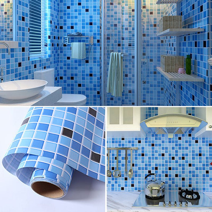 Lisslune | Colorful Mosaic Peel & Stick Tiles Waterproof Shower Wallpaper