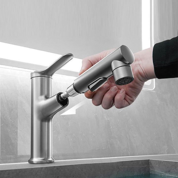 Lisslune | Contemporary Monochrome Sink Faucet Low Arc Centerset Sink Faucet for Bathroom