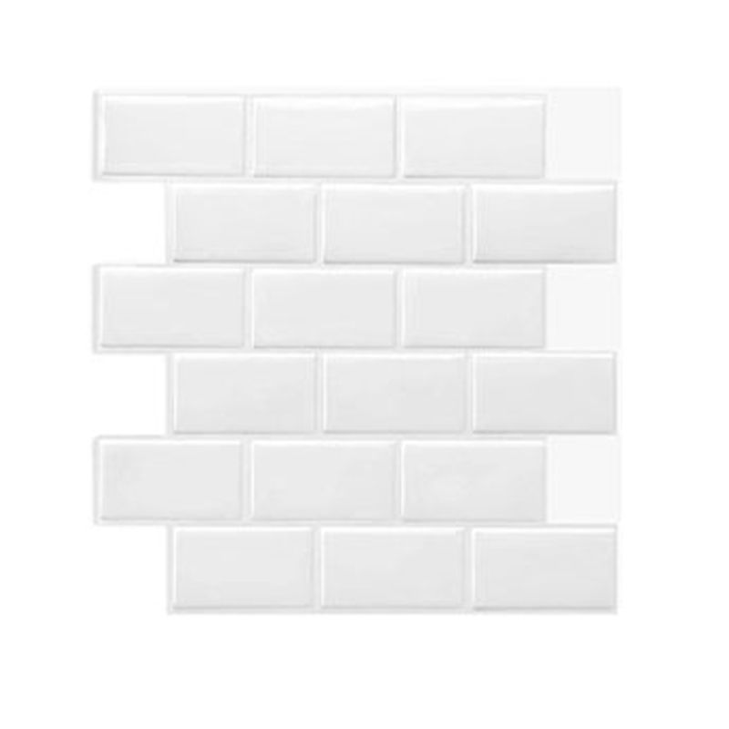 Lisslune | Subway Tile Wallpaper Plastic Peel and Stick Wall Tile