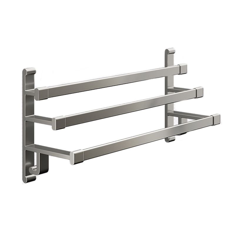 Lisslune | Gray Bathroom Accessory Set Contemporary Style Aluminum Towel Bar